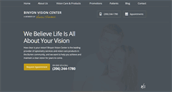 Desktop Screenshot of binyonvisioncenter.com