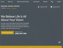 Tablet Screenshot of binyonvisioncenter.com